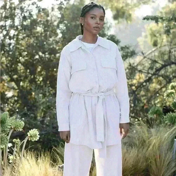 Rachel Pally corduroy Indy Jacket Overshirt in parchment beige cream work shirt - Picture 7 of 14